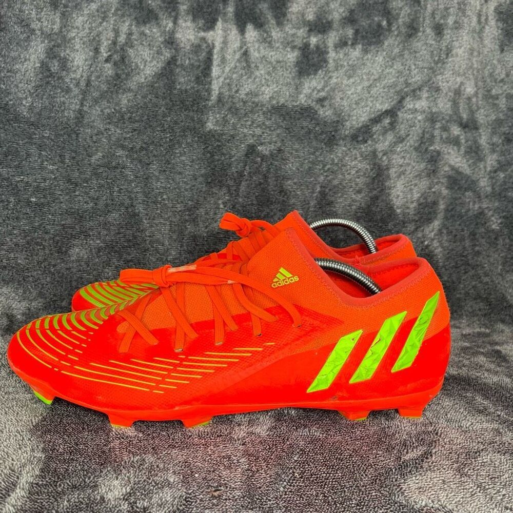 Adidas Predator Edge.3 Low FG Soccer Cleats Orange Green Men Sz 13